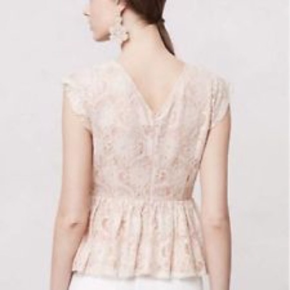Anthropologie “Maeve” Katrine pink lace blouse - Picture 2 of 4